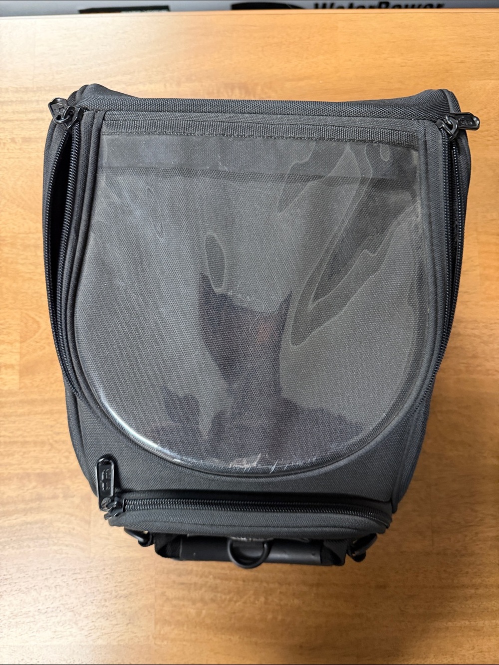 Men’s Black Toiletry Bag with Clear Front Panel